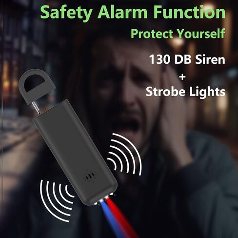 3-in-1 Personal Safety Devices for Women, 130 dB Personal Alarm & LED Flashlight & Keys Finder, Free App (iOS Only, Android not Supported), Gifts for Elderly, Women, Kids in Saudi Arabia