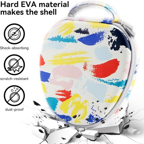 DDJ [1 Pack] Case for AirPod Max Supports Sleep Mode, Portable Protective Cover for Apple AirPods Max Pro, Travel Carrying Headphone Case for APM Accessories, Wireless Headphones Hard Storage Bag in Kuwait