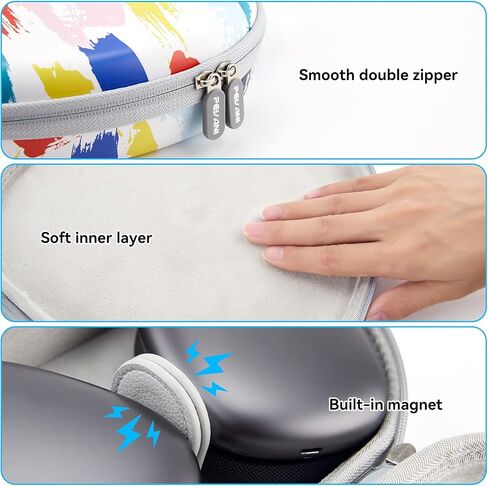 DDJ [1 Pack] Case for AirPod Max Supports Sleep Mode, Portable Protective Cover for Apple AirPods Max Pro, Travel Carrying Headphone Case for APM Accessories, Wireless Headphones Hard Storage Bag in Kuwait