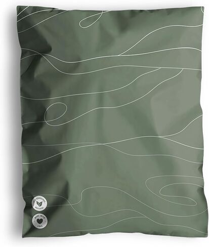 Impack Biodegradable Mailers - Flat Shipping Bags, Waterproof-Printed Mailing Bags-Thick Mailing Envelope for Accessories & Clothing, Self Sealing Envelops (Abstract Beige 100pack, 10x13 Inch) in Saudi Arabia