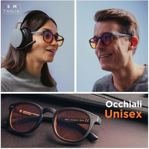 Horus X ® • Round Blue Light Computer Glasses | Anti-Fatigue Screens| for Small Faces | Urban Amber in Saudi Arabia