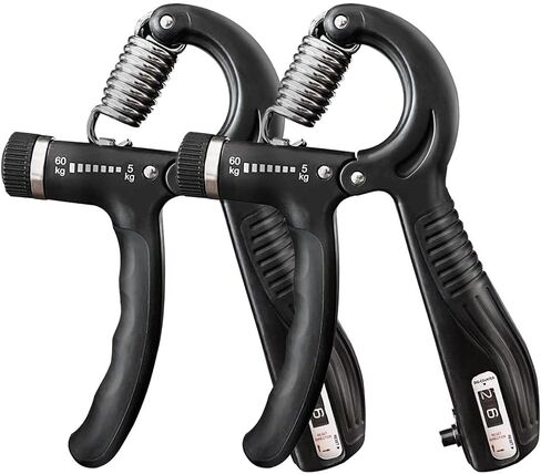 Hand Grip Strengthener, Grip Strength Trainer, 22-132 Lbs Adjustable Resistance Forearm Exerciser Workout for Rehabilitation Athletes Climbers Musicians in Saudi Arabia