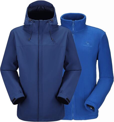 CAMEL CROWN Men's Winter Ski Jacket 3 in 1 Mountain Snow Waterproof Coat Warm Snowboard Jacket with Hooded in Saudi Arabia
