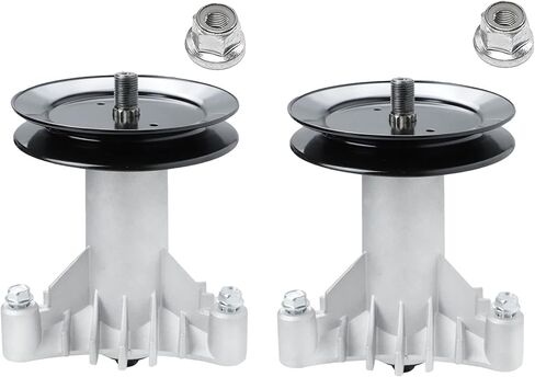 2 Pack 130794 Spindle Mandrel Assembly Fit for Husqvarn Poulan Craftsman AYP 130794 532130794 with Pulleys 129861 153535 173436 for LT1238A, LT1238B CT130, CTH130, CTH150 YT150, YT160 in Kuwait