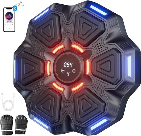 Music Boxing Machine with Gloves, Music Punching Machine, Wall Punching Pad for Boxing Music, Music Boxing Machine for Adults, Kids, Women in Kuwait