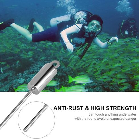 Scuba Diving Point Rod, Stainless Steel Diving Noise Maker, Stick Pointer Rod for derwater Diving Sport with Lanyard in Kuwait