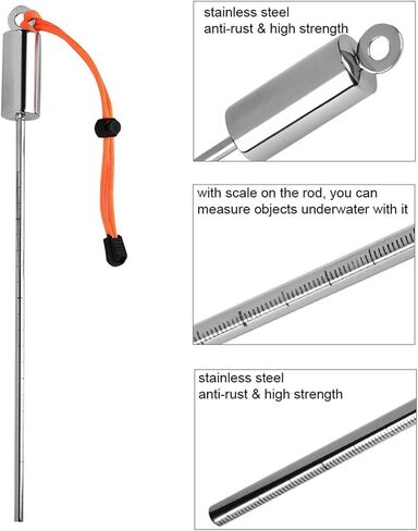 Scuba Diving Point Rod, Stainless Steel Diving Noise Maker, Stick Pointer Rod for derwater Diving Sport with Lanyard in Kuwait
