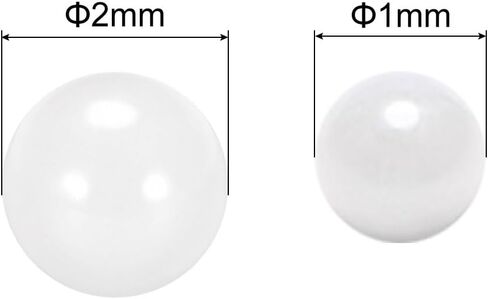 uxcell 1mm, 2.5mm Ceramic Bearing Balls ZrO2 Zirconium Oxide Ball Precision 20pcs in Saudi Arabia