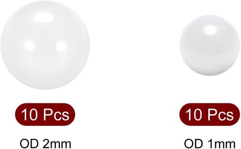 uxcell 1mm, 2.5mm Ceramic Bearing Balls ZrO2 Zirconium Oxide Ball Precision 20pcs in Saudi Arabia