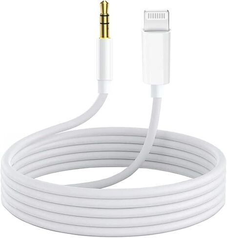 [Apple MFi Certified] iPhone AUX Cord for Car Stereo, 6.6ft Lightning to 3.5mm AUX Audio Cable Support All iOS Compatible for iPhone 14/13/12/11/SE/XS/XR/X 8 7 6 5, iPad/Home Stereo/Headphone-Black 2M in Saudi Arabia