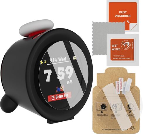 HD Films for Nintendo Sound Clock Alarmo, Transparent HD Clear Screen Protector Compatible with Nintendo Alarmo 2 Pack, High Definition Anti-Scratching Anti-Fingerprint in Saudi Arabia