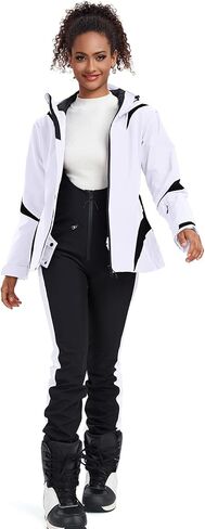 GS SNOWING Women's Ski Jackets Snowboard Coats Windproof Waterproof Insulated Warm Winter Mountain Hooded Jacket with Belt in Kuwait