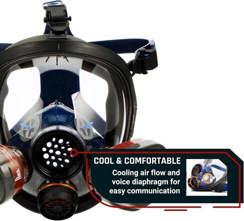 Parcil Distribution Gas Mask Survival Nuclear and Chemical Full Face Respirator - Organic Vapor & Particulate - CE Tested in Kuwait