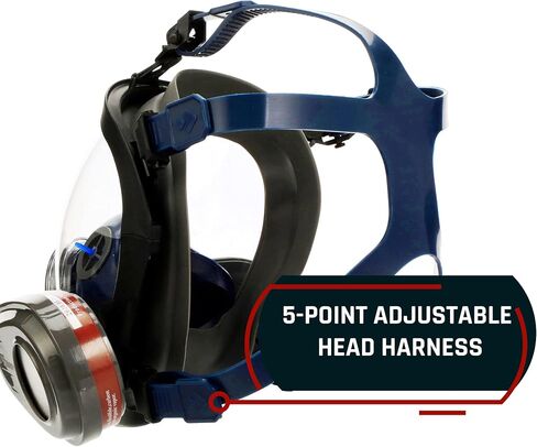 Parcil Distribution Gas Mask Survival Nuclear and Chemical Full Face Respirator - Organic Vapor & Particulate - CE Tested in Kuwait