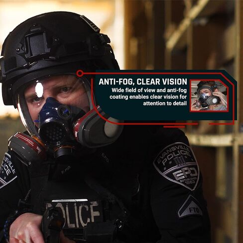 Parcil Distribution Gas Mask Survival Nuclear and Chemical Full Face Respirator - Organic Vapor & Particulate - CE Tested in Kuwait