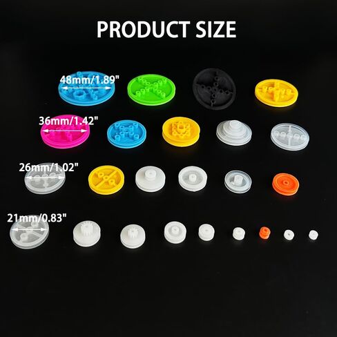 46PCS Belt Pulley Set Plastic Belt Pulley with Rubber Band for RC Car Truck Robot DIY Model Toy Accessories in Kuwait