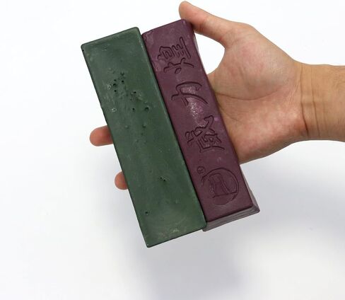 2 Packs Total 32OZ of Metal Polishing Compound Kit for Buffing Wheel, Aluminum Polishing Kit, Stropping Compound, Used for Buffing Soft Metals to A Brilliant High Lustrous Finish(Green+Purple in Saudi Arabia