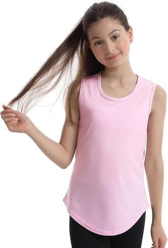 5 Packs Girls Athletic Tank Tops Active Dry Fit Tank Top for Girls Dance Yoga Workout Tops for Exercise in Kuwait
