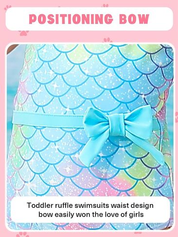 Girls One Piece Swimsuits Toddler Cute Ruffle Bathing Suits Quick Dry Beach Swimwear Size 2-7 Years in Saudi Arabia