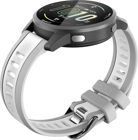 Stripe Silicone 22mm Band Compatible with Garmin Vivoactive 4,Venu 2,Venu 3,Forerunner 255/255 Music, Soft Rubber Breathable Sport Strap Quick Release Wristband Loop for Men Women in Saudi Arabia
