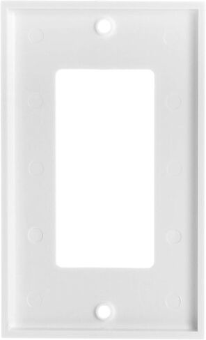 Cmple - Flexible Adapter Insert for Decorator Wall Plate 1-Gang Wall Plate with Flexible Opening Pass Through Single Gang Wall Plate for Cables - White in Kuwait