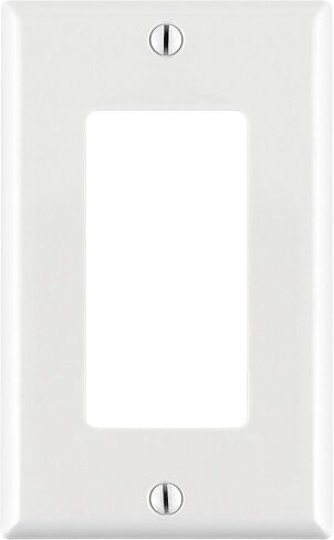 Cmple - Flexible Adapter Insert for Decorator Wall Plate 1-Gang Wall Plate with Flexible Opening Pass Through Single Gang Wall Plate for Cables - White in Kuwait