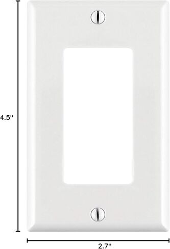 Cmple - Flexible Adapter Insert for Decorator Wall Plate 1-Gang Wall Plate with Flexible Opening Pass Through Single Gang Wall Plate for Cables - White in Kuwait