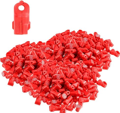 IRONWALLS 100PCS Peg Hook Locks Stop Locks, 6mm Plastic Stop Locks Pegboard Locks Red for Retail Store in Kuwait