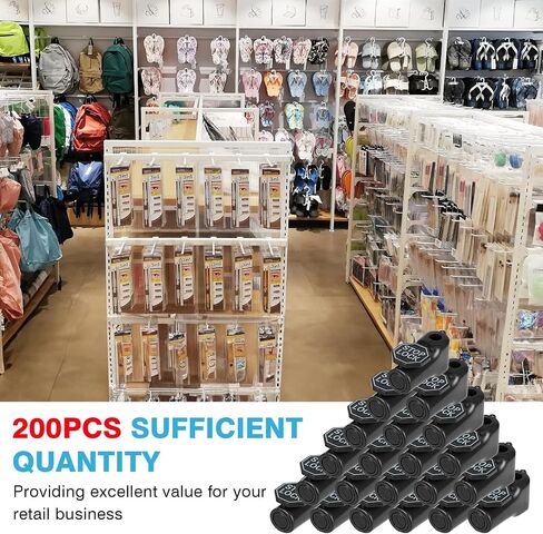 100 قطعة من IRONWALLS أقفال خطافية للإيقاف، 6 مم أقفال توقف بلاستيكية أقفال Pegboard باللون الأحمر لمتجر البيع بالتجزئة in Kuwait