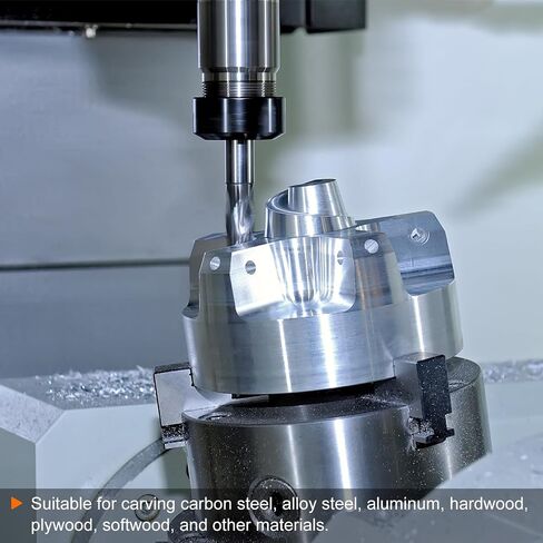 HARFINGTON الكرة نهاية الأنف مطحنة 4 الناي 3/16 "قطر 3/16" عرقوب كربيد التنغستن القصدير المغلفة دوامة CNC راوتر بت 3/4 "طول القطع كرة نهاية واحدة لنحت النقش طحن in Saudi Arabia