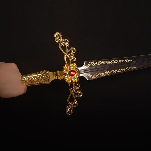 The Sword Series in The Game ER is Made of Metal, Stainless Steel, and Features a Knight Sword and a Sharp Giant Sword, Equipped with a Leather Sheath in Saudi Arabia