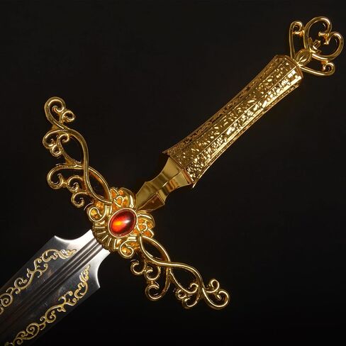 The Sword Series in The Game ER is Made of Metal, Stainless Steel, and Features a Knight Sword and a Sharp Giant Sword, Equipped with a Leather Sheath in Saudi Arabia