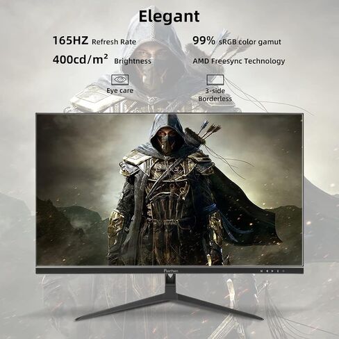 شاشة ألعاب 27 بوصة 2K 240 هرتز QHD 2560x1440P، 1 مللي ثانية، 400cd/m2، شاشة كمبيوتر 100% sRGB، متوافقة مع AMD FreeSync Premium Pro، 2X DispalyPort 1.4 وHDMI 2.0، مكبرات صوت مدمجة مزدوجة، تدعم VESA، أسود in Saudi Arabia