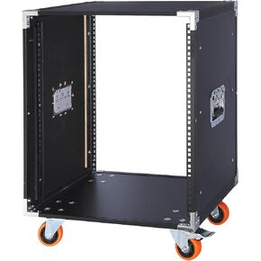 Movable AV Gear Rack 12U 19in Mobile Floor Standing Network Device Storage Cabinet Stand - Audio Stereo Studio DJ Equipment Rack Server IT Data Devices Storage Cabinet with Castors