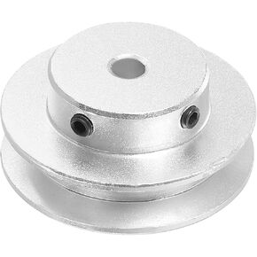 PATIKIL V-Belt Pulley, 8mm Fixed Bore 30mm Outer Dia Single Groove Pulley Wheel Aluminum Alloy V-Groove Drive Pulley for Motor Shaft 1-3MM PU Round Belt in Saudi Arabia