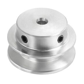 PATIKIL V-Belt Pulley, 8mm Fixed Bore 30mm Outer Dia Single Groove Pulley Wheel Aluminum Alloy V-Groove Drive Pulley for Motor Shaft 1-3MM PU Round Belt