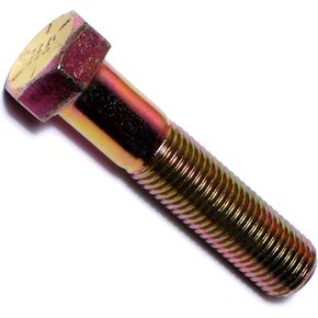 014973253196 Grade 8 Fine Hex Cap Screws, 7/16-20 x 2, Piece-25, Yellow