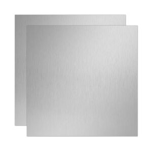 Stainless Steel Sheet,4" x 4"-24 Gauge(0.5mm) Thickness 430 Stainless Steel Metal Plates for DIY, Jewelry, Electrical, Repair, Industrial(2 Pac