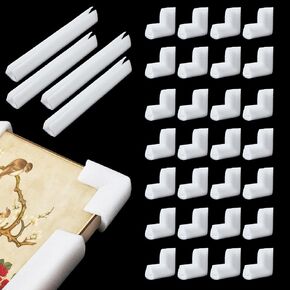 32Pcs Foam Corner Protectors for Moving - L-Shaped Foam Edge Protectors for Protecting Picture Frame Mirror Corner Furniture Packing and Shiping, U-Channel Cushioning Protection for Artwork Photo TV