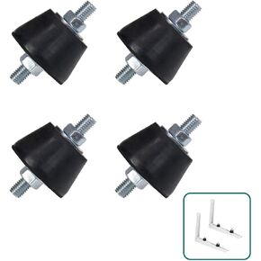 Air Conditioner Rubber Anti-Vibration Mounts Pad, Shock Absorbing Isolator Mounting Pads for for Outdoor Ductless Mini Split Units AC Bracket, Condensers,Compressors, M8 (L)