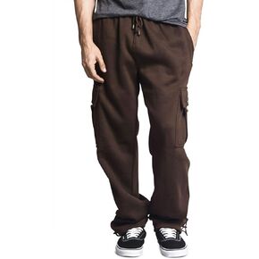 G-Style USA Men's Solid Fleece Heavyweight Cargo Pants