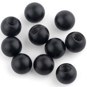 10PCS M4 Thread Cap Nuts Knob, Plain Carbon Steel Screw Caps Ball Lamp Decoration, Light Fixture Fastening Nuts, Decorative Screw Caps Cover for Furniture Lighting -Black