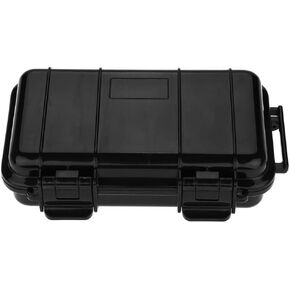 Waterproof Sealed Box,Heavy Duty Waterproof Shockproof Storage Box Outdoor Shock and Pressure Resistant Waterproof Sealed Box Airtight Emergency Dry Box Trip, Camping etc. (6.7*4.3*1.9)