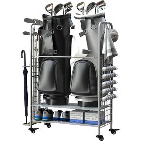 Golf Bag Storage Garage Organizer - Golf Bag Organizer, Golf Club Rack and Golf Equipment Accessories Rack, Golf Bag Stand for Garage, Club, Shed, Basement in Saudi Arabia