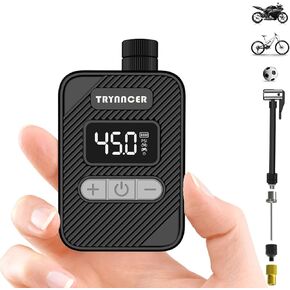 Electric Bike Pump Mini Bicycle Air Pump 150PSI Rechargeable Tire Inflator Pump, Auto Stop, with Presta and Schrader Valve
