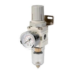WeiTeng 1/2 Inch NPT Air Compressor Filter - Air Pressure Regulator Filter Combo,Compressed Airyer AW4000-04 Semi-Auto Drain Poly Bowl Gauge