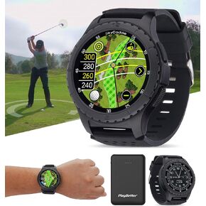 SkyCaddie LX2 Golf GPS Watch - Lightweight & Simple Golf Yardage Rangefinder Touchscreen Watch w/ 35K Courses, Intelligent Automation, & Scoring - Power Bundle with PlayBetter 5000mAh Portable Charger in Saudi Arabia