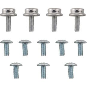 12PCS Baseball Helmet Repair Screws Football Helmet Repair Stainless Steel Helmet Mask Screw Kit Hockey Helmet Screw Facemask Hardware for Football Hockey Helmet, 4 Large Heads, 8 Flat Heads