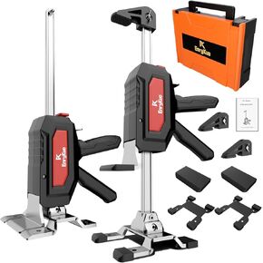 Labor Saving Arm Jack 2 Pack, Stainless Steel Furniture Lifts with Dual-Speed Descent, Hand Furniture Jack for Easy Cabinet & Flooring Installation
