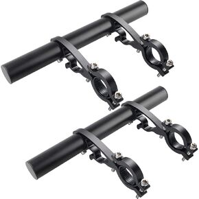 Bike Handlebar Extender 2 Pack, Bicycle Handlebar Extender Double Handlebar Extension Bracket, Lightweight Durable Aluminum Road Bike Handlebar Extension for Speedometer GPS Phone Mount Holder